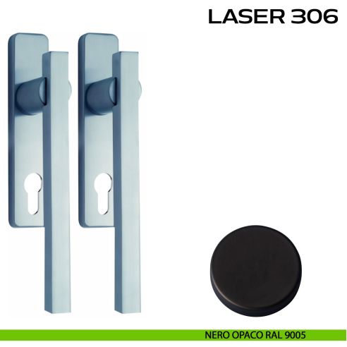 Maniglione per alzante scorrevole Laser Corto 306 Reguitti accoppiato nero