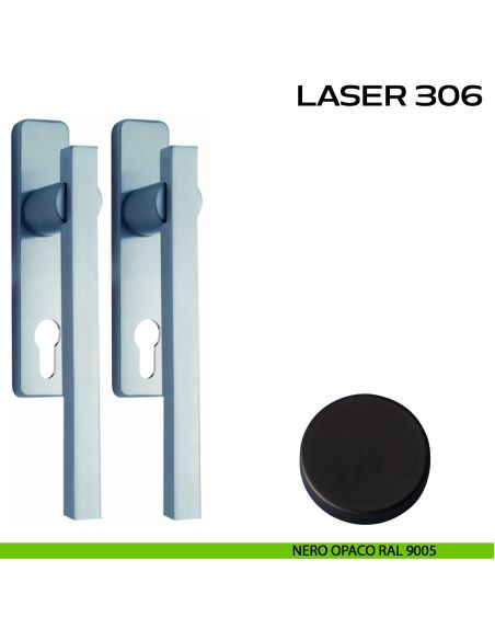Maniglione per alzante scorrevole Laser Corto 306 Reguitti accoppiato nero