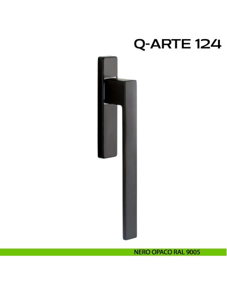 Maniglione per alzante scorrevole Q-Arte 124 singolo senza nicchia nero