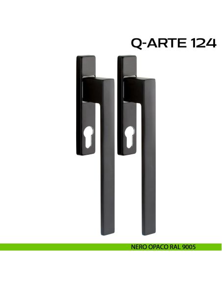 Maniglione per alzante scorrevole Q-Arte 124 Reguitti accoppiato nero