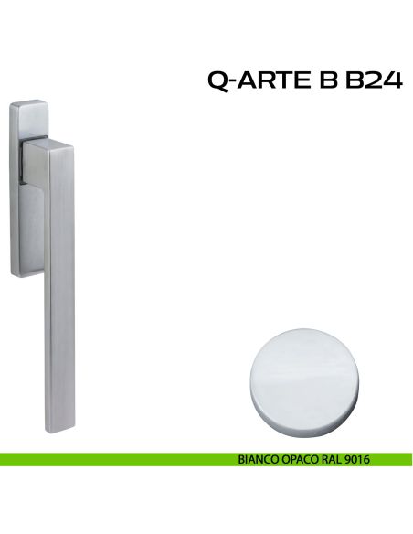 Maniglione ribassato per alzante scorrevole Q-Arte B B24 singolo bianco