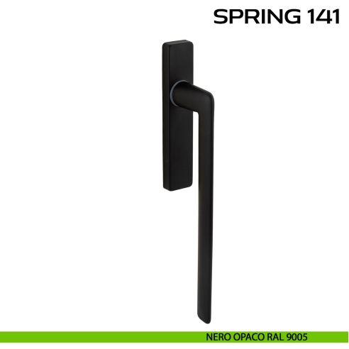 Maniglione per alzante scorrevole Spring 141 Q singolo senza nicchia nero