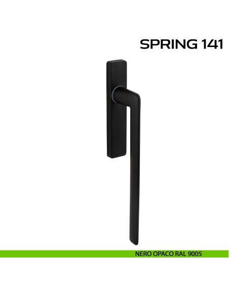 Maniglione per alzante scorrevole Spring 141 Q singolo senza nicchia nero