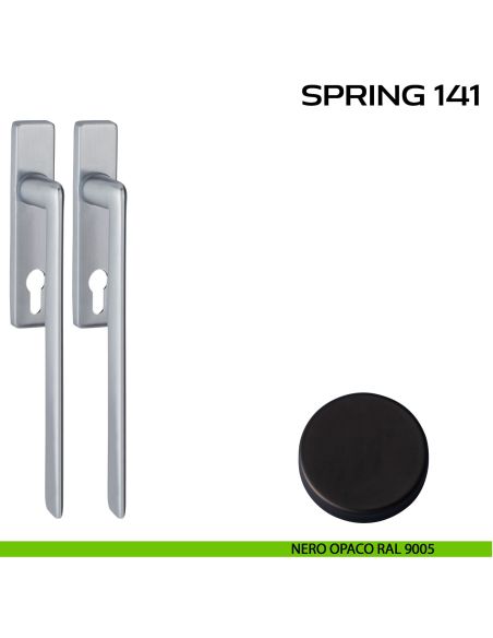 Maniglione per alzante scorrevole Spring 141 Q Reguitti accoppiato nero
