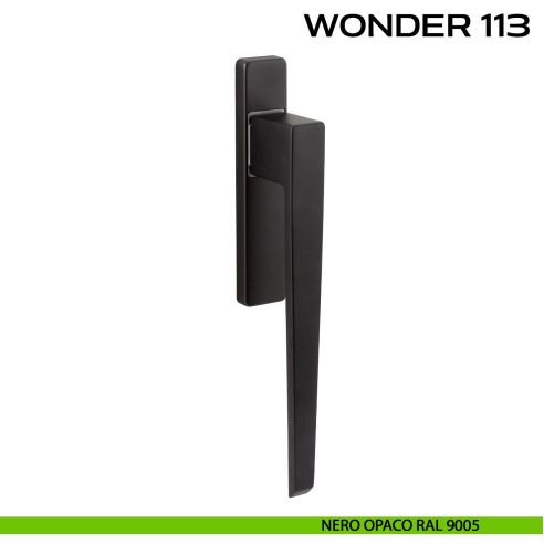 Maniglione per alzante scorrevole Wonder 113 singolo senza nicchia nero