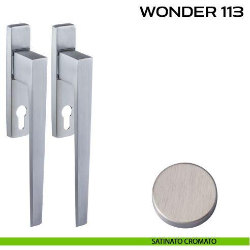 Maniglione per alzante scorrevole Wonder 113 Reguitti accoppiato satinato
