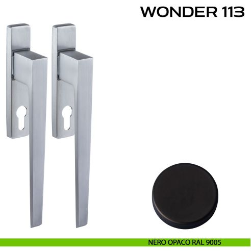 Maniglione per alzante scorrevole Wonder 113 Reguitti accoppiato nero