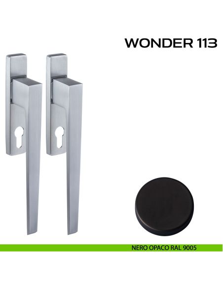 Maniglione per alzante scorrevole Wonder 113 Reguitti accoppiato nero