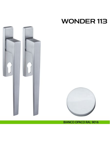 Maniglione per alzante scorrevole Wonder 113 Reguitti accoppiato bianco