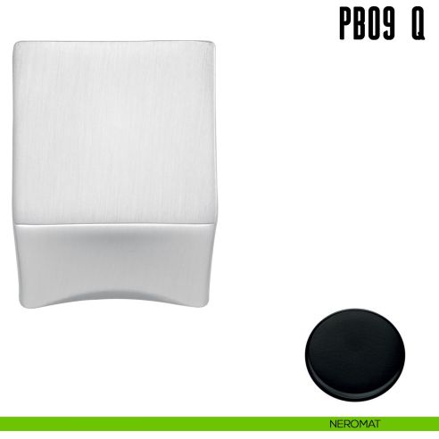 Pomolino quadrato per limitatore d'apertura Colombo Design PB09/Q neromat