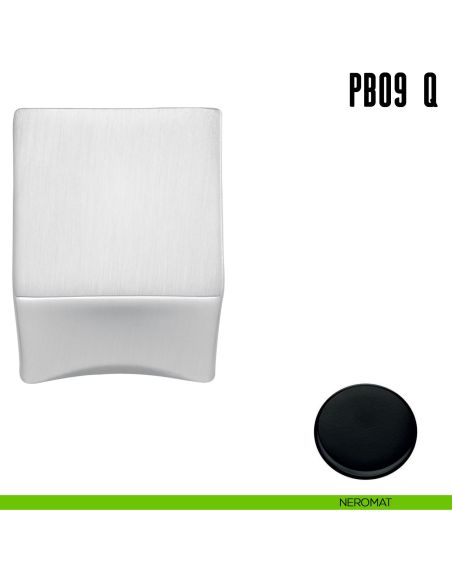 Pomolino quadrato per limitatore d'apertura Colombo Design PB09/Q neromat