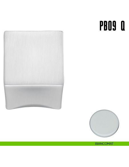 Pomolino quadrato per limitatore d'apertura Colombo Design PB09/Q biancomat