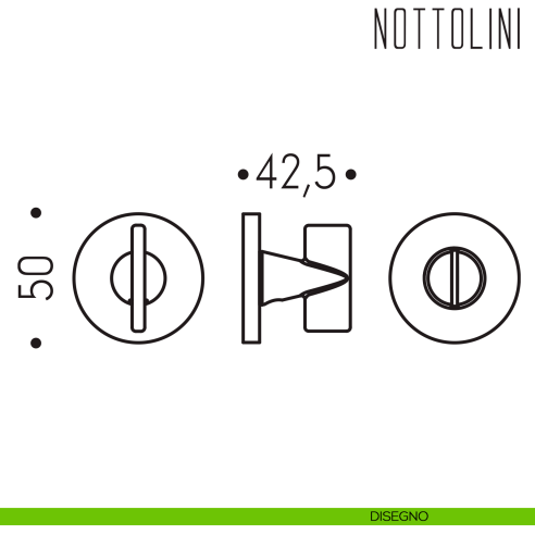 Nottolino per porta Colombo Design AM19 BZG disegno
