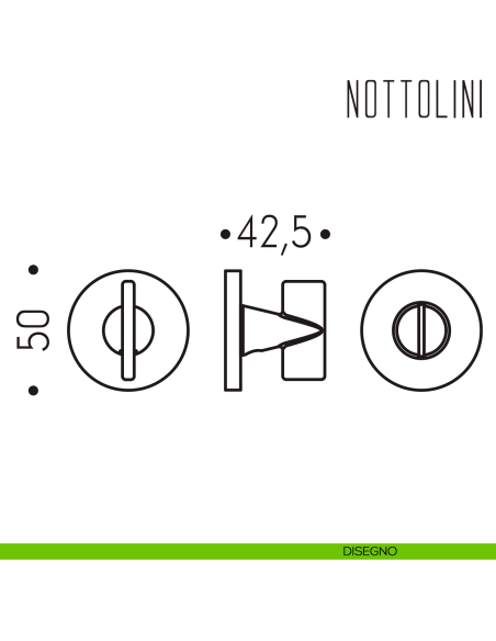 Nottolino per porta Colombo Design AM19 BZG disegno
