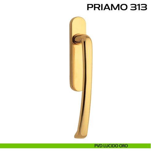Maniglione per alzante scorrevole Priamo 313 singolo senza nicchia pvd oro lucido