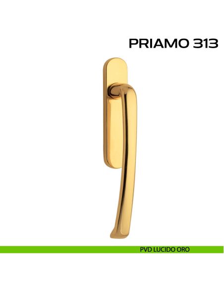 Maniglione per alzante scorrevole Priamo 313 singolo senza nicchia pvd oro lucido