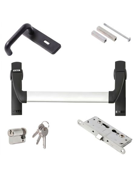 Kit maniglione antipanico Twist TW BM per porta tagliafuoco anta singola o attiva Ninz 4204301.031