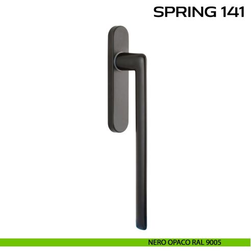 Maniglione per alzante scorrevole Spring 141 singolo senza nicchia nero