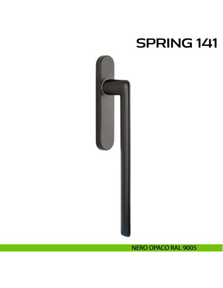 Maniglione per alzante scorrevole Spring 141 singolo senza nicchia nero