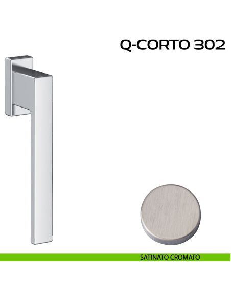 Maniglia DK con impugnatura lunga per scorrevole con rosetta Q-Corto 302 Reguitti satinato