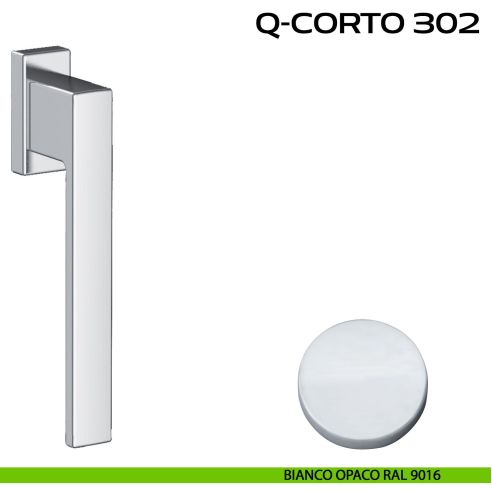 Maniglia DK con impugnatura lunga per scorrevole con rosetta Q-Corto 302 Reguitti bianco