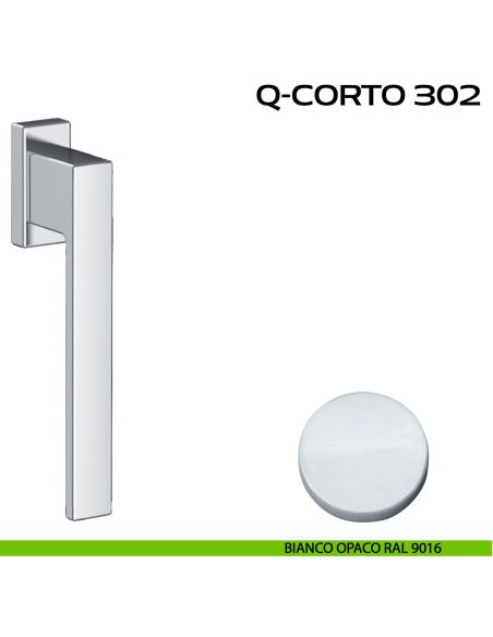 Maniglia DK con impugnatura lunga per scorrevole con rosetta Q-Corto 302 Reguitti bianco