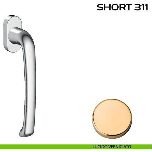 Maniglia DK con impugnatura lunga per scorrevole con rosetta Short 311 Reguitti lucido