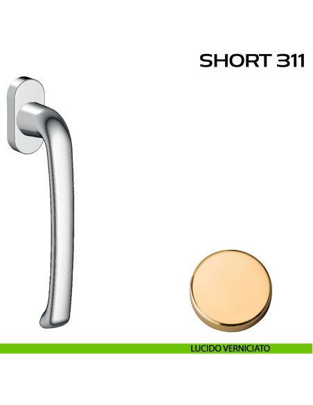 Maniglia DK con impugnatura lunga per scorrevole con rosetta Short 311 Reguitti lucido