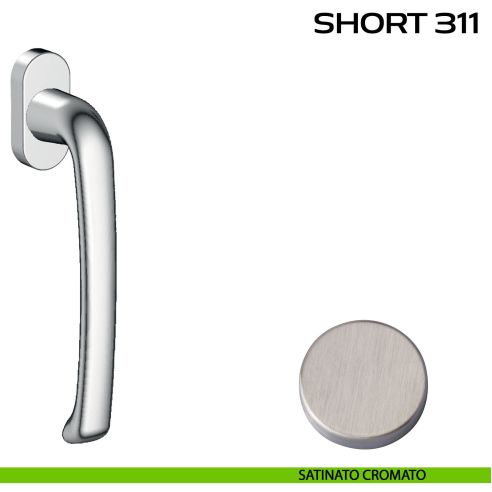 Maniglia DK con impugnatura lunga per scorrevole con rosetta Short 311 Reguitti satinato