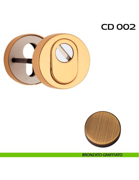 Bocchette di sicurezza tonde diametro 52 mm Reguitti CD002 bronzato
