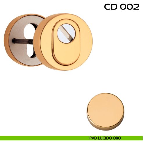 Bocchette di sicurezza tonde diametro 52 mm Reguitti CD002 lucido oro
