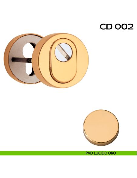 Bocchette di sicurezza tonde diametro 52 mm Reguitti CD002 lucido oro