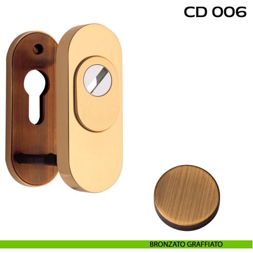Bocchette di sicurezza ovali 92x35 mm Reguitti CD006 bronzato