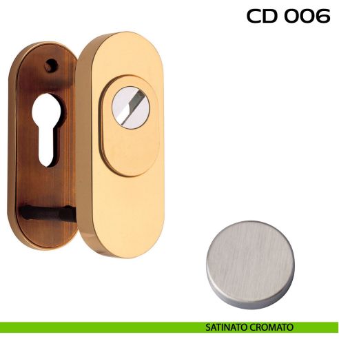 Bocchette di sicurezza ovali 92x35 mm Reguitti CD006 satinato