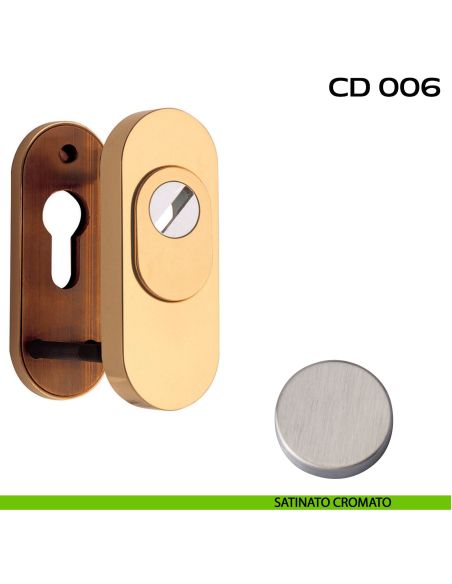 Bocchette di sicurezza ovali 92x35 mm Reguitti CD006 satinato
