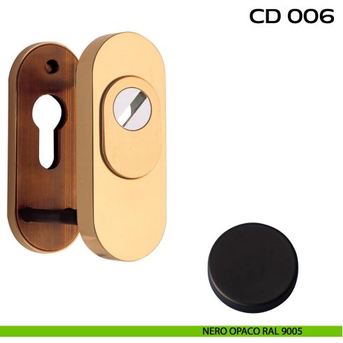 Bocchette di sicurezza ovali 92x35 mm Reguitti CD006 nero