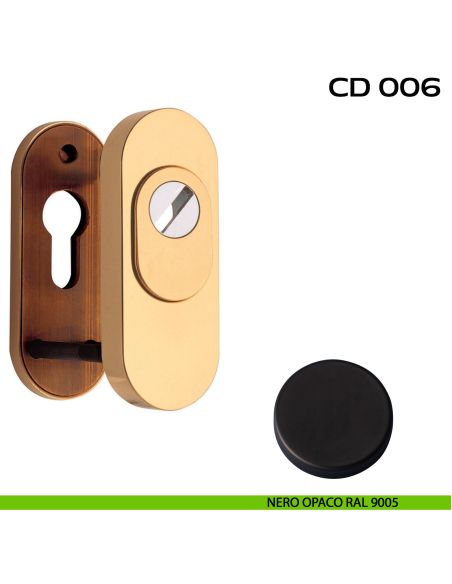 Bocchette di sicurezza ovali 92x35 mm Reguitti CD006 nero