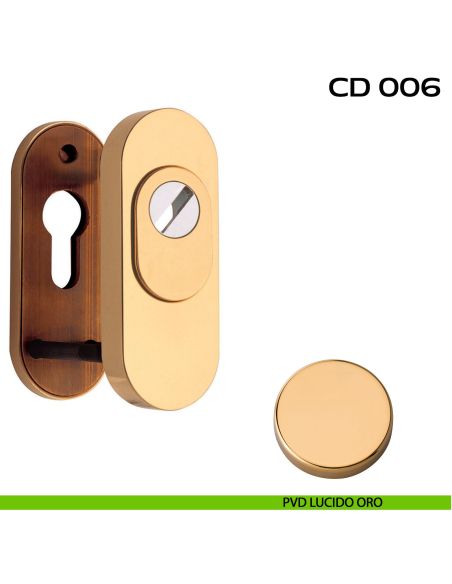 Bocchette di sicurezza ovali 92x35 mm Reguitti CD006 lucido oro