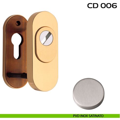 Bocchette di sicurezza ovali 92x35 mm Reguitti CD006 inox satinato