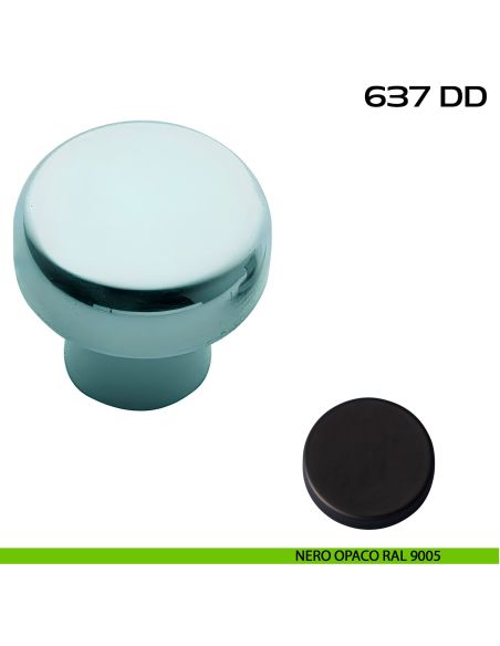 Dado diametro 20 mm con doppio filetto per troncone Reguitti 637DD nero