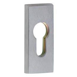 Bocchetta di sicurezza (a baionetta) rettangolare con foro per cilindro Europeo Reguitti 709BY