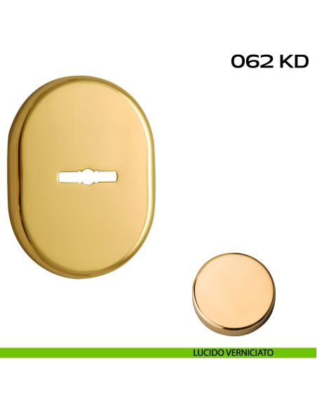 Bocchetta ovale con foro doppia mappa 62x82 mm Reguitti 062KD lucido