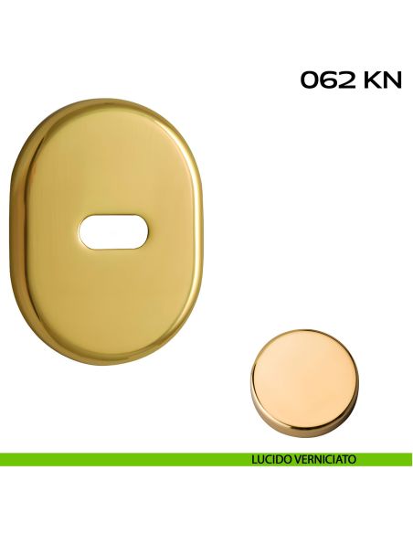 Coppia bocchette ovali per limitatore di apertura 62x82 mm Reguitti 062KN lucido