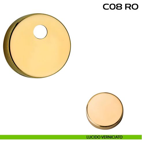 Bocchetta tonda con foro asse per cilindretti con codolo diametro 50 mm Reguitti C08RO lucido