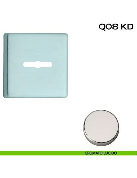 Coppia bocchette quadrate con foro doppia mappa 50x50 mm Reguitti Q08KD lucido