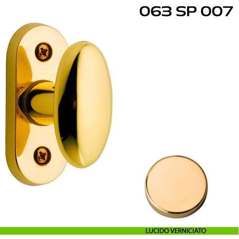 Segretino piccolo per porta con rosetta 27x67x7 mm Reguitti 063SP007 lucido