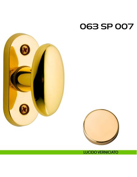 Segretino piccolo per porta con rosetta 27x67x7 mm Reguitti 063SP007 lucido