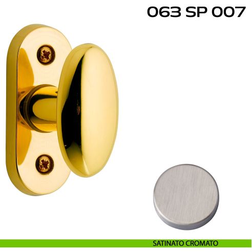 Segretino piccolo per porta con rosetta 27x67x7 mm Reguitti 063SP007 satinato