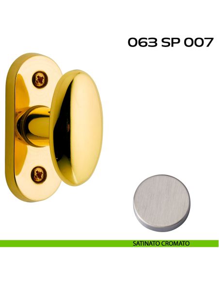 Segretino piccolo per porta con rosetta 27x67x7 mm Reguitti 063SP007 satinato