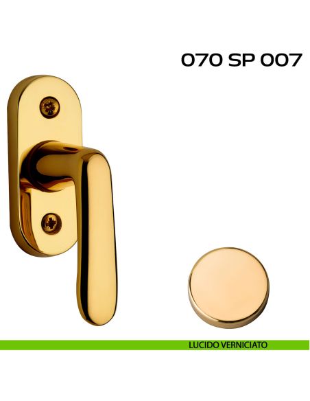 Segretino piccolo per porta con rosetta 27x67x7 mm Reguitti 070SP007 lucido